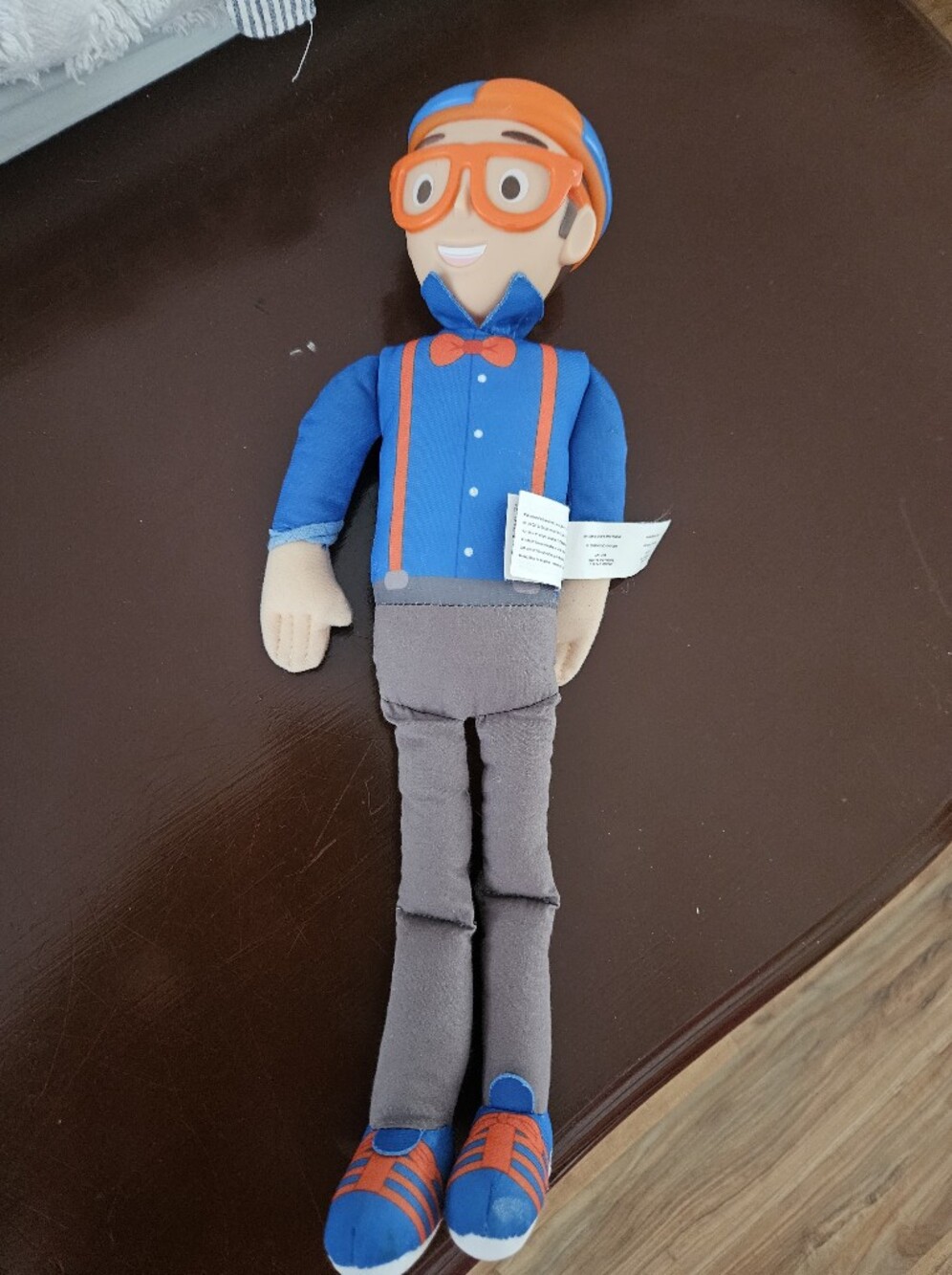 Blue & Orange Plush Character Doll with Glasses